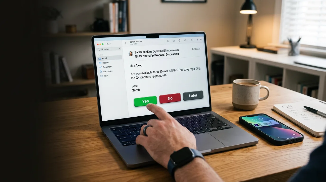 Recipient clicking Yes in Sonar action ping email